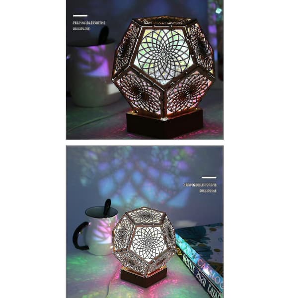 3d Starry Sky Projection Hollow Night Light Kompatibel med heminredning