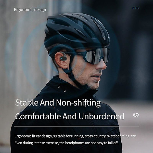 Tws Wilreless Bluetooth-øretelefoner Open-ear-hovedtelefoner Støjreducerende Bluetooth-håndfri-øretelefoner Ørekrog-headset Touch Control-øretelefoner med opladning