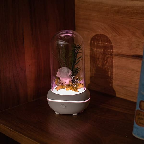 Bærbar lampe genopladelig USB aroma diffuser til hjemmekontor soveværelse-hvid