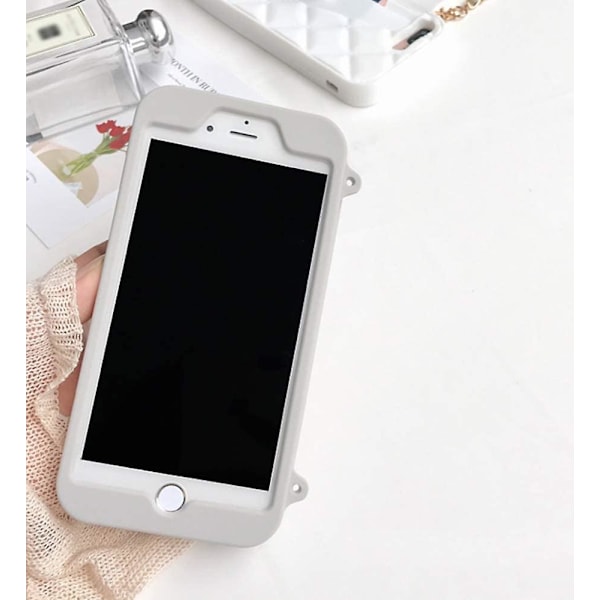 Plånboksfodral Kompatibelt? med Iphone 6 Plus/iphone 6s Plus, Snygg Lyxig Väska Design, Plånboksfodral med Kortfack, Mjukt Silikonfodral med Lång Axelrem