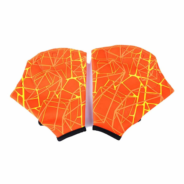 Simhandskar, för träning, orange, L