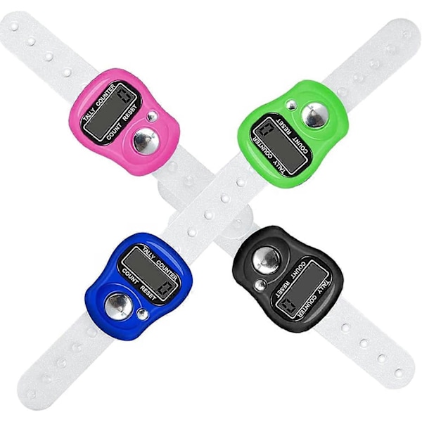 Elektronisk Fingerräknare, 5-siffrig LCD Elektronisk Digital Display Finger Hand Tally Counter Räkning för Golf, Varoräkning, Varv & Stickning