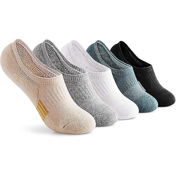 Womens No Show Socks Athletic Ankle Socks Cushioned Running Low Cut 5 Pairs/Color: 5 Pairs Colors/Size:5-8