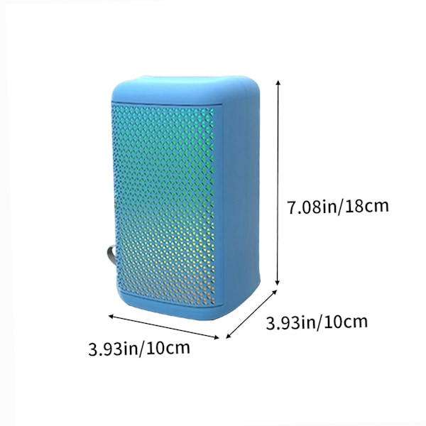 Langattomat Bluetooth-kaiuttimet värikkäillä valotehosteilla ja subwoofer-hifi-äänellä (yksi koko, sininen)