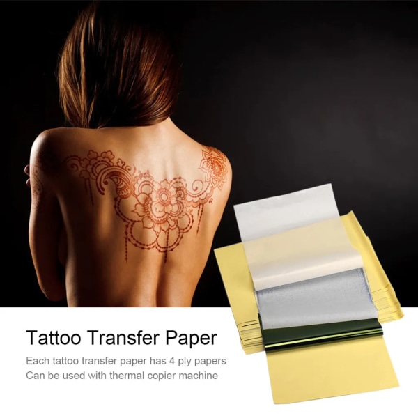 50 ark tatueringpapper tatuering A4 tatuering thermal överföringsmall Papper tatuering Papper Tatuering Tillbehör Kit