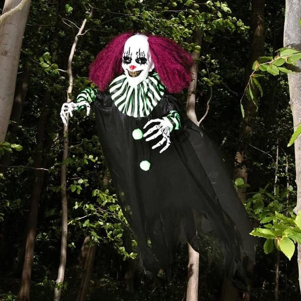 Hängande dekoration: Terrorclown - Ljud och ljus
