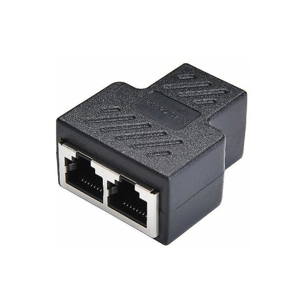 Rj45 1 till 2 portar hona till hona splitteradapter Internet Extension Nätverksanslutningar Support Cat5 Cat5e Cat6 Cat6e Cat7 Ethernet-kabel Svart