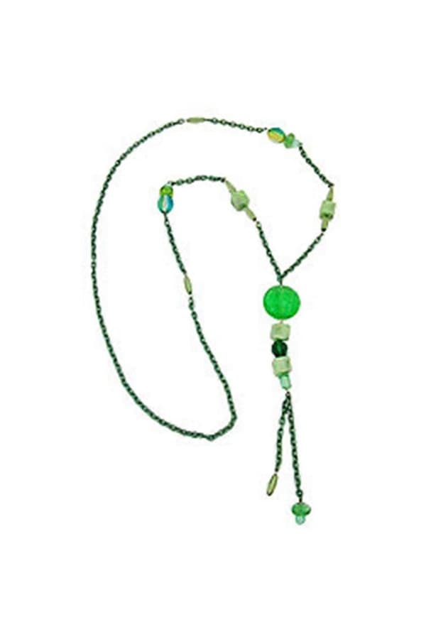 Halsband Iögonfallande Pärlor Grön 90cm - Gl00018