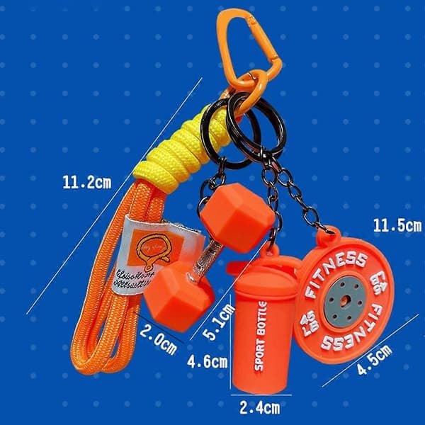 Manual-nøkkelring i PVC for treningsentusiaster Orange