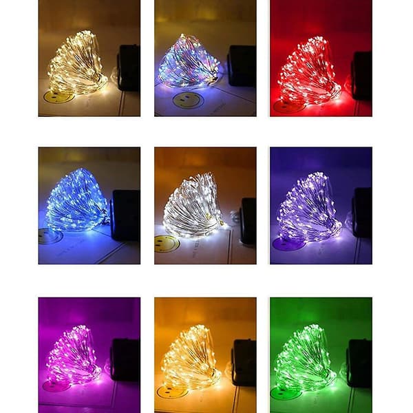 Solcellslingor 65,6ft 200LED 8 mönster Jul slingor för trädgård Bröllop(Flerfärgad)