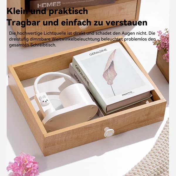 LED-skrivebordslampe LED-pennholderlys, dimbar projeksjonsjusterbar lysstolpe