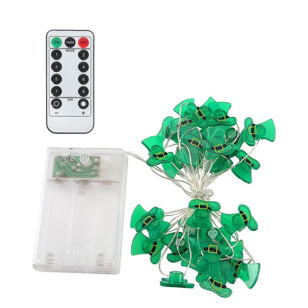 St. Patrick's Day Lrish Holiday Style String Lights LED 4 Meter 40 Lights Med Fjernkontroll（B）