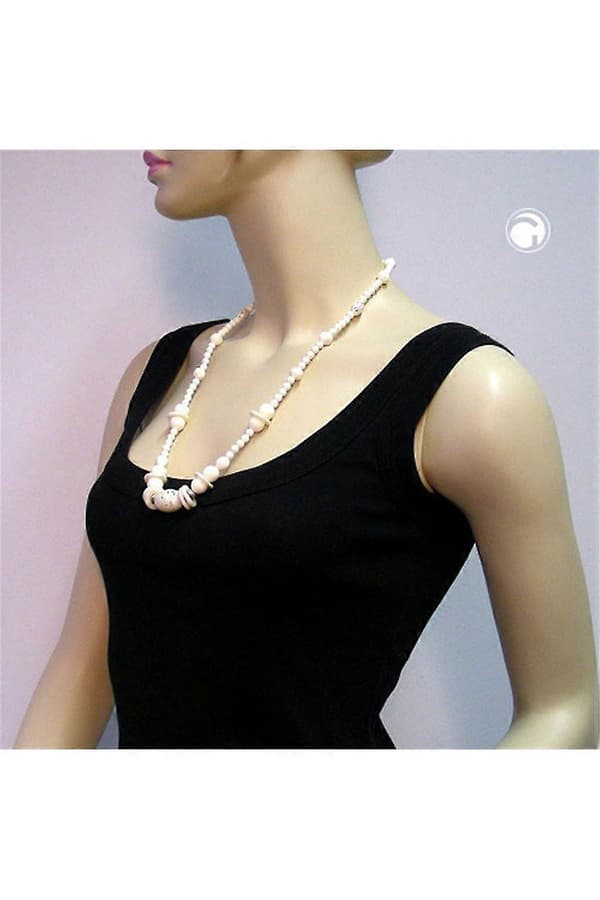 Halsband Pärlor Creme Silverton 70cm - Gl07450
