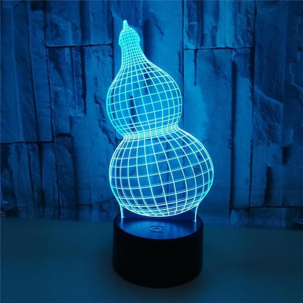 Kreativ Gresskar Modell 3D Visuell Nattlys Led 16