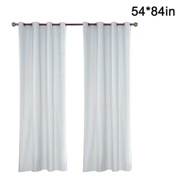 Vattentäta Voile Utomhusgardiner - 1 Styck 137 * 213 cm Ringgardin Vit Transparent Utomhusgardin med 1 Band för Balkong/Terrass
