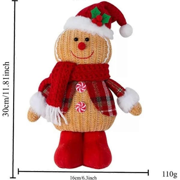 Juleplysjdukke Pepperkakekokk Figur Dekor Polyester Bomull Premium Men's Figurine