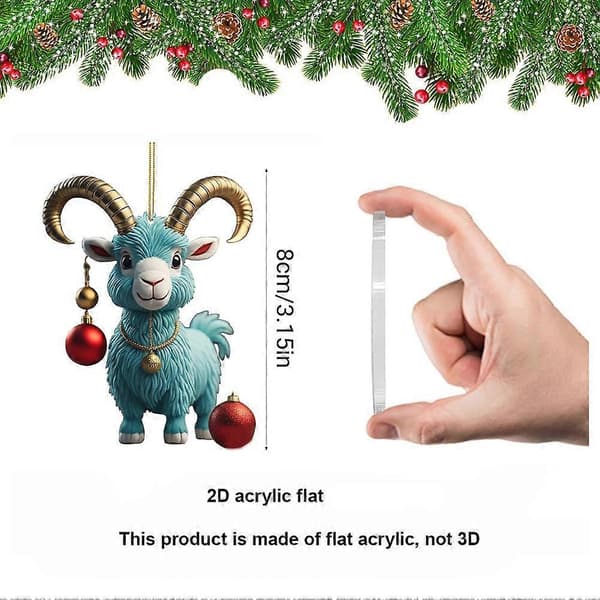 Akrylgeit-pynt, lettvekt for juletre og bil E