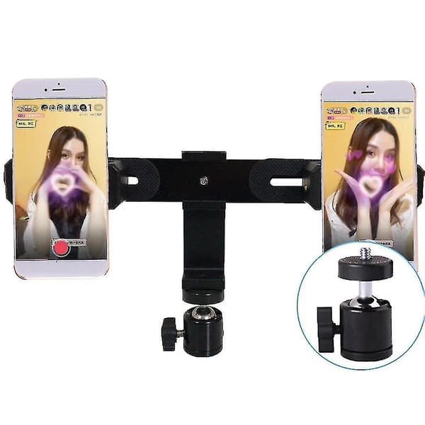 Influencers Internetkändis Dubbel Telefonhållare För Selfie Stick Stativ