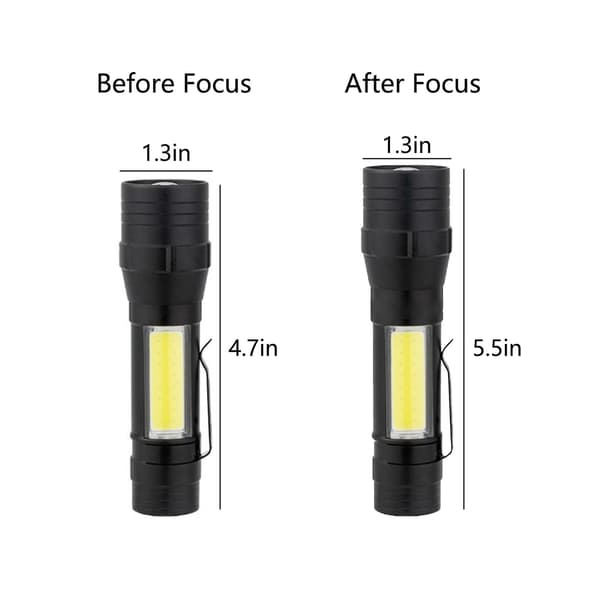 LED-taskulamppu, zoomaava taskulamppu (J)