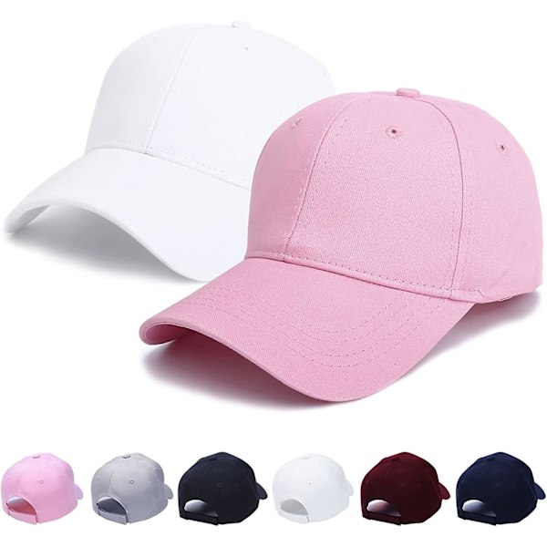 Baseballkeps - Enfärgad keps lätt justerbar tvättad polostil keps klassisk sport casual keps sommar solhatt