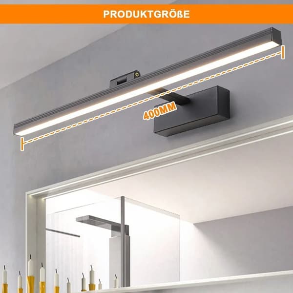 Speil lys LED speillampe, 8W baderomslys hvitt, speillamper