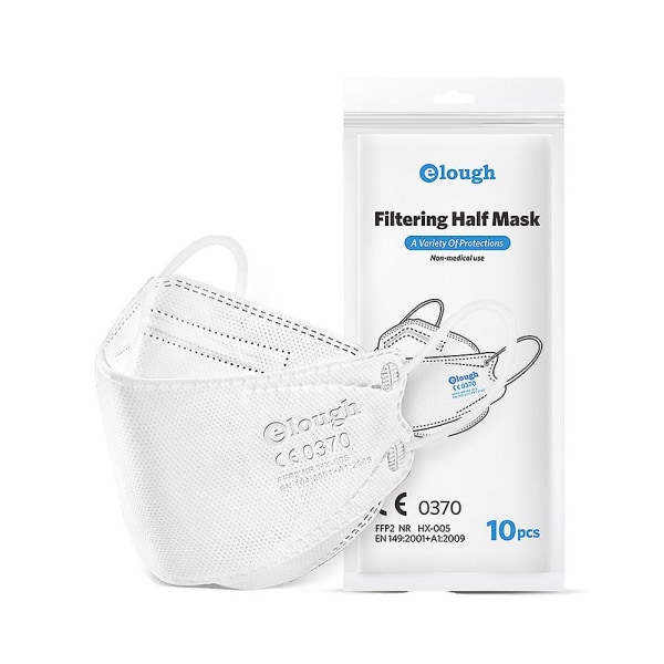 20 Stck Ffp2 Mundskyddsmaske, Mund- Und Nasenschutz Einwegmasken Mit 4-lagiger Filterun
