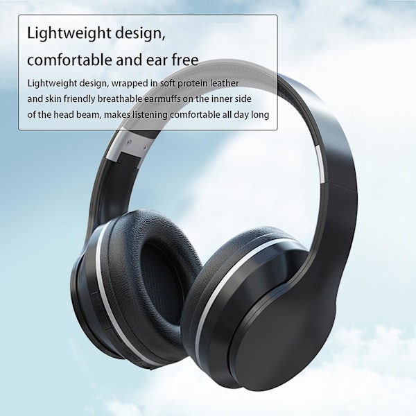 Hodemontert, sammenleggbart, trådløst Bluetooth-headset (BK)