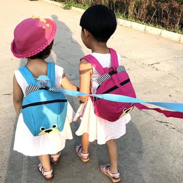 Ålder 1-2 år Söt björn liten ryggsäck för toddler med koppel Barn ryggsäck  för barn för pojke flicka (rosa röd) cdb6 | Fyndiq