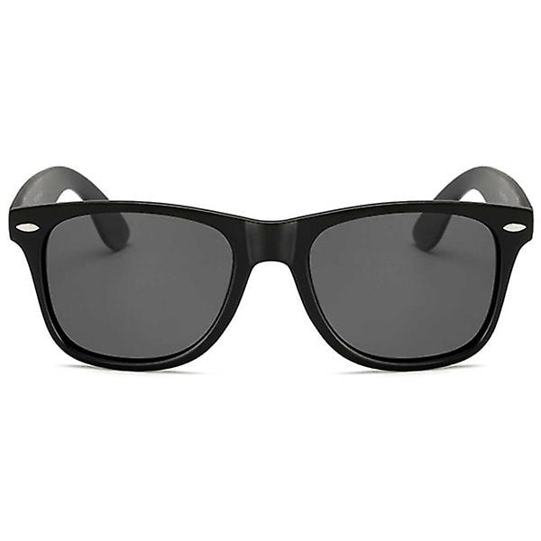 Retro Wayfarer -aurinkolasit, mattamusta, musta