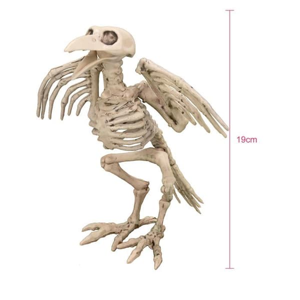 19,5 cm kråkeskjelett Halloween-dekorasjon