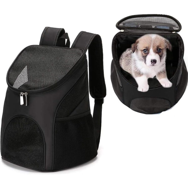 Svart 45*36*31 cm - Bärväska för hunddjur, hundryggsäck, bärryggsäck, transportryggsäck, lämplig för husdjur under 3 kg på resa/vandring/camping