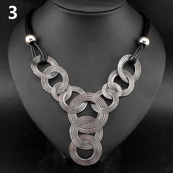 Punk Kvinde Cirkel Perle Choker Statement Halskæde Smykker Mode Gaver
