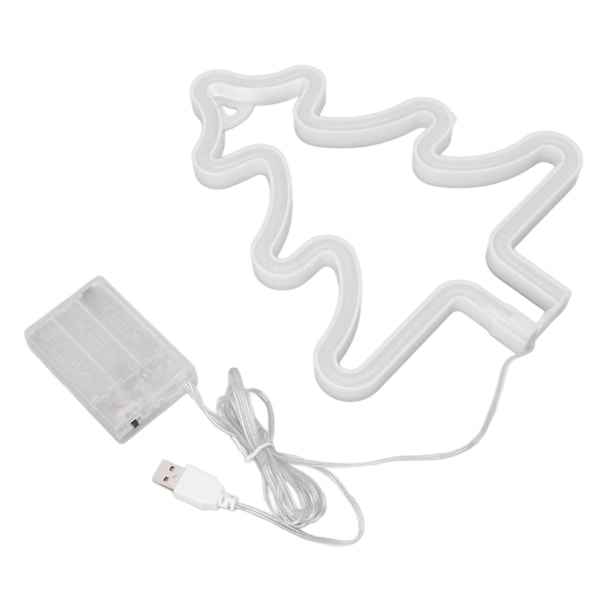 2024 Jul Neon Skilt Juletre Form Neon Lys USB Dekorativt Nattlys for Skrivebord Vegg Display