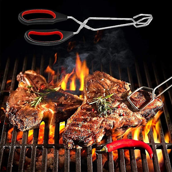 Grilltång 3-delad, Kökstång, Grilltång, Med Halkskydd