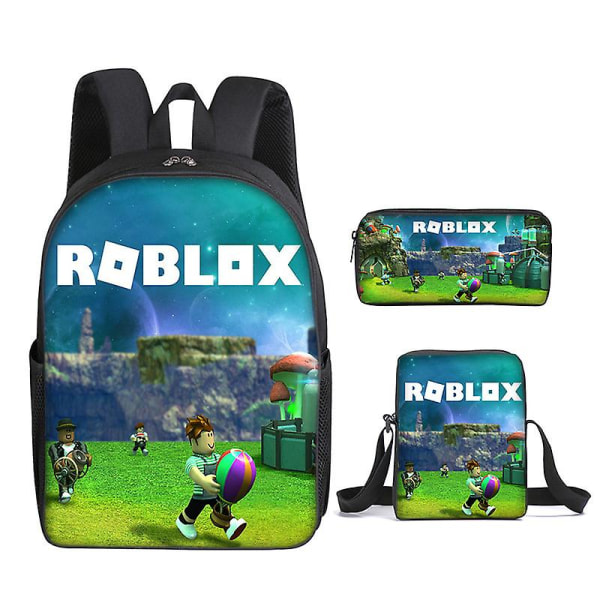 Roblox skolväska tredelad kostym Roblox-spel kring mellanstadieelever  ryggsäck skolväska pennväska e2d4 | Fyndiq