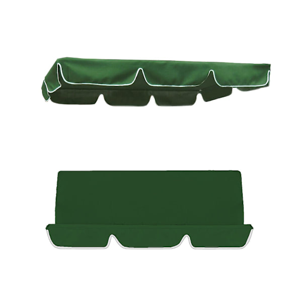 Dww-Swing Canopy Cover (Vihreä 142*120*15CM) - Luxus Polyester Top Vaihto UV-Aurinkovarjo Vedenpitävä Koriste, Sopiva