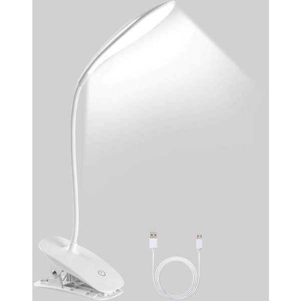 LED-pöytälamppu, LED-kirjanlukulamppu USB -kaapelilla, 1200mAh, kosketusohjain 1kpl