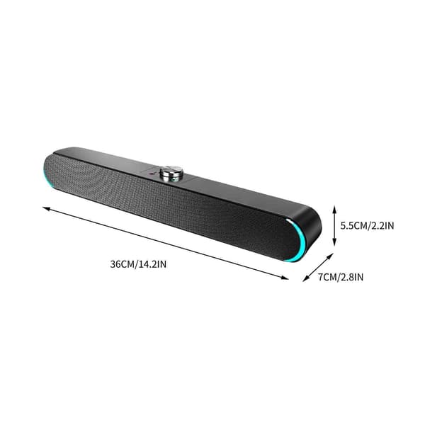 Computerlyd med lang stribe multimedie Bluetooth-lyd (fri størrelse, sort)