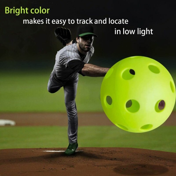 12 kpl muovinen baseball-urheilu ontto pallo muovinen softball set harjoitteluun sisäharjoituspalloilla