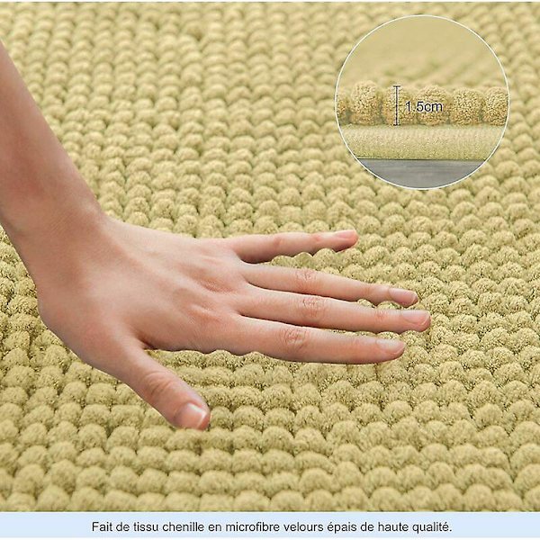 Ekstra absorberende bademåtte maskinvaskbar chenille mikrofiber bruser