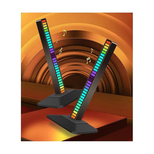 Multifunksjonelt headsetstativ RGB-belyst pickup-lys hylle dataspill headset omgivelseslys displaystativ, svart（svart）