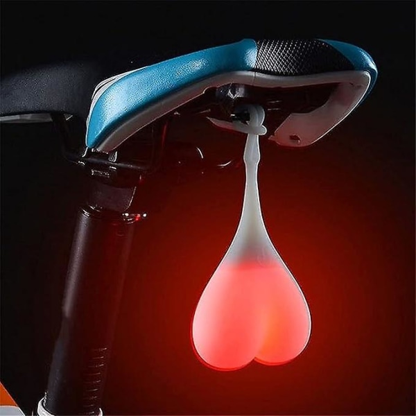 Heartbeat Cykelbakljus (röd) Cykelreflekterande ledljus Cykelbakljus Bas Baksida Äggljus Essential Vattentät Creative Silikonlastbil Ni