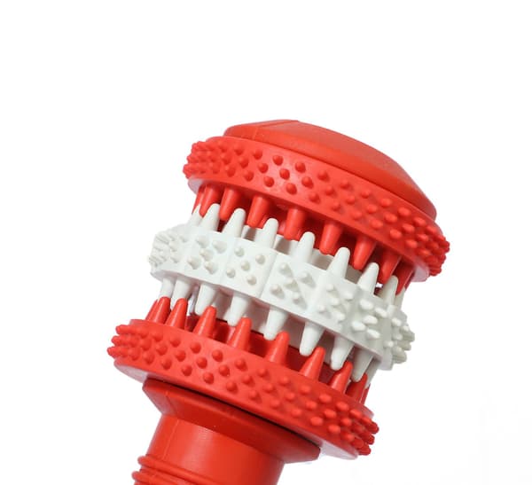 Hundleksak för husdjur Tandrengöring Tugga Hantelformade leksaker av giftfri (4*12CM)