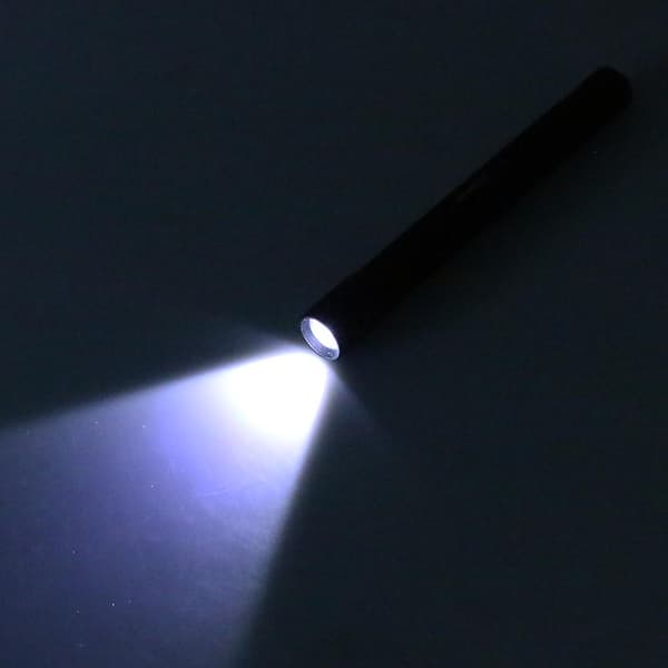 LED lommelygte klips mini lommelygte pen lys AAA lampe（sort）