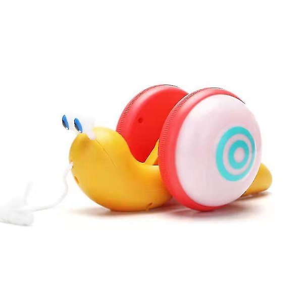 Repdragning Snigel Leksak Kreativ Ljus Musik Drag Snigel Baby Toddler Leksaker（Gul）