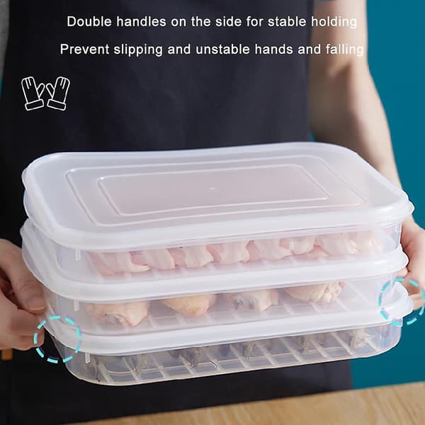 Fridge Clear Organiser Plastförvaring Hållare Kylskåp Burkar Frukt Grönsaker（1st）