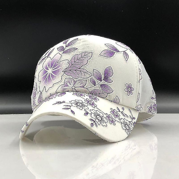 Enkel dam basebollkeps måleri broderi blomma flickor snapback hattar kvinna kvinnlig keps mesh sommar fiske solhatt（1）