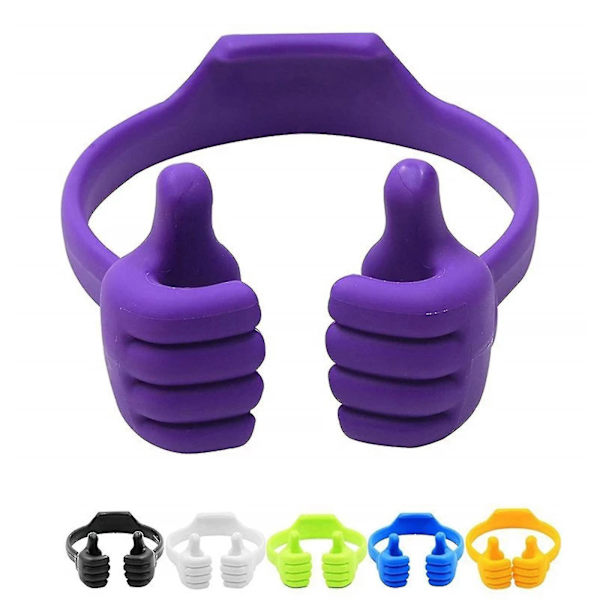 6 stk./sæt Tommelfinger op Mobiltelefonholder Lazy Bed Desktop Mount Stand