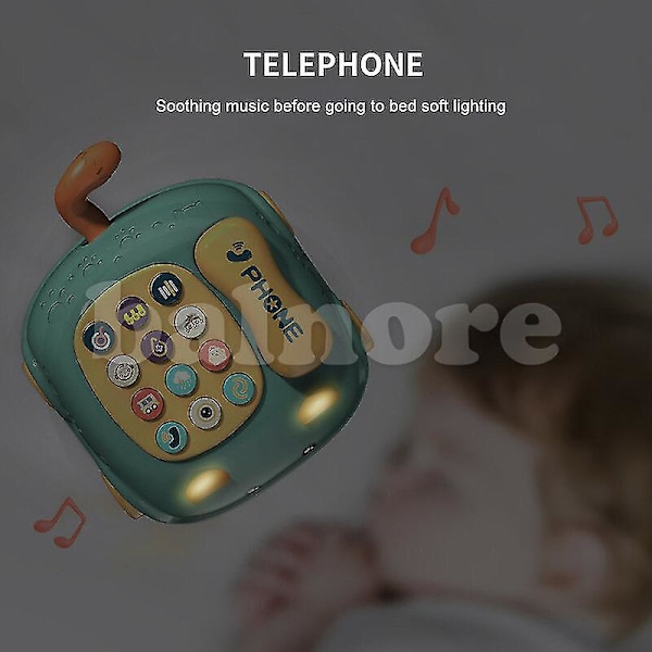 Barn Dubbla Språk Katt Telefon Leksak Intelligens Utveckling Multifunktionell Telefon（ROSA）