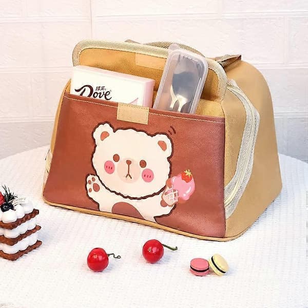 Kawaii Lunchväska för Flickor Lunchbox Isolerad Söt Lunchväskor för Kvinnor Isolerad Lunchbox för Barn (Blå)